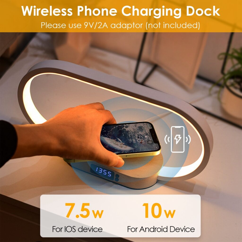 Bedside Table Lamp with Wireless Charging | Best Price, Fast Delivery